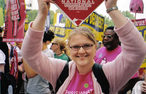 woman marcher, campaign to defend those facing poverty