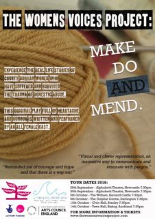 Make Do and Mend, theatre tour dates, the women's voices project, Durham